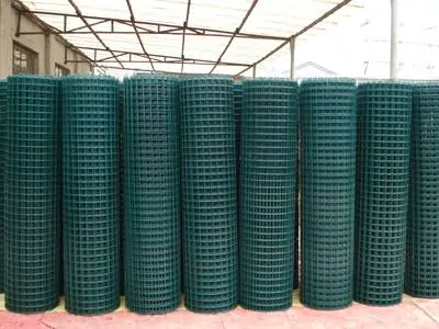 PCW-09 Dark-green PVC coated welded wire mesh rolls warehouse 2